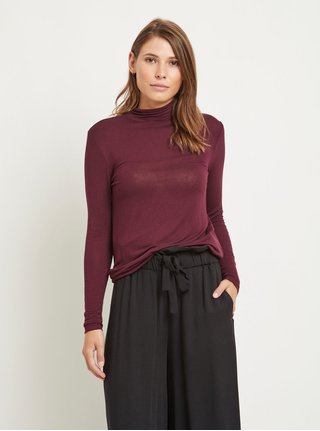Helanca basic bordo cu maneci lungi VILA Abilina