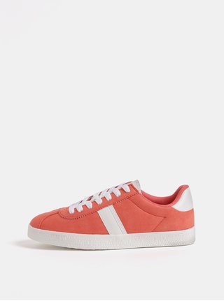 Koralové tenisky v semišovej úprave Dorothy Perkins Izzy