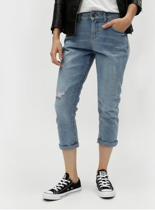 Modré zkrácené straight džíny Dorothy Perkins Petite