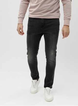 Blugi barbatesti gri inchis slim Superdry