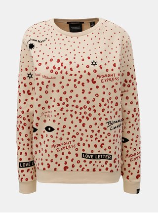 Červeno–béžová mikina s motívom Scotch & Soda