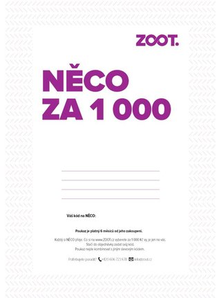 Elektronický poukaz na NĚCO ze ZOOTu v hodnotě 1000 Kč