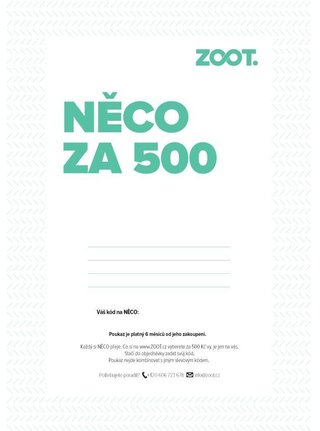 Elektronický poukaz na NĚCO ze ZOOTu v hodnotě 500 Kč