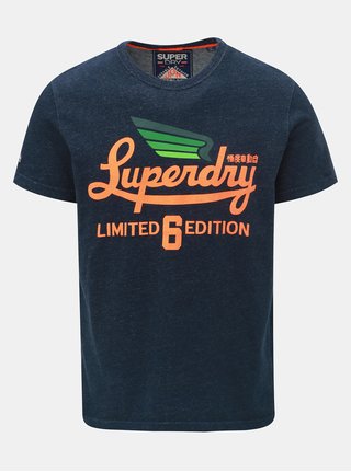 Tmavě modré pánské tričko s potiskem Superdry Limited Icarus