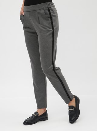 Pantaloni formali gri cu talie inalta VERO MODA Jana Kelly