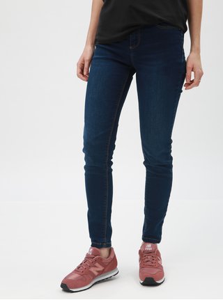 Blugi albastru inchis super skinny cu aspect prespalat Dorothy Perkins Petite Frankie