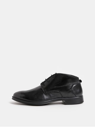 Ghete barbatesti negre din piele bugatti Leolo