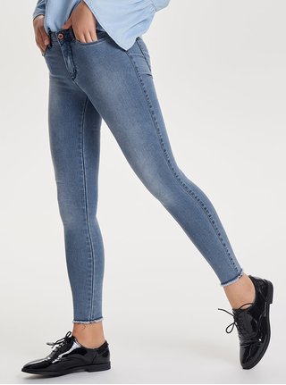 Modré skrátené skinny fit rifle ONLY Royal
