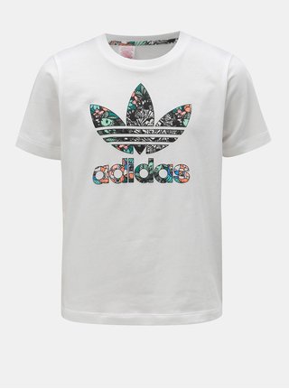 Bílé holčičí tričko s potiskem adidas Originals Zoo