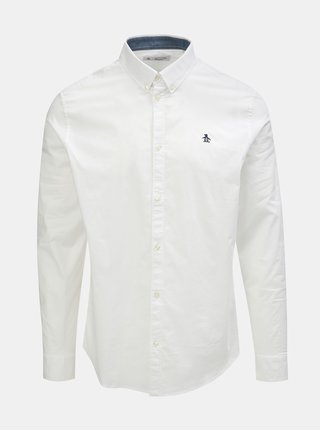 Bílá košile s dlouhým rukávem Original Penguin Poplin