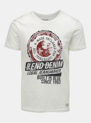 Tricou alb cu inscriptie Blend