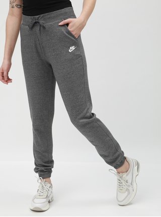 Šedé dámské žíhané tepláky Nike