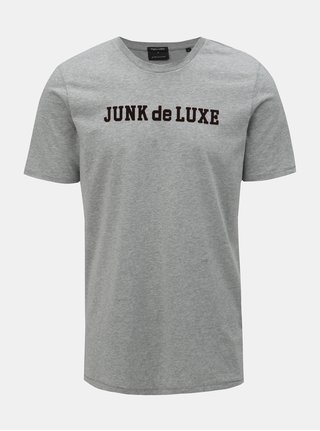Svetlosivé tričko s okrúhlym výstrihom JUNK de LUXE