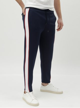 Pantaloni sport albastru inchis cu dungi laterale Shine Original Track