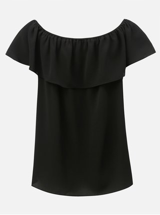 Černý top s volánem M&Co