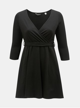 Rochie neagra cu decolteu suprapus Dorothy Perkins Curve