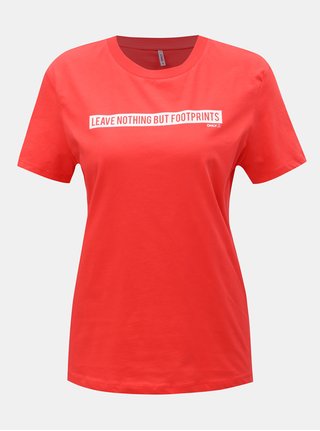 Tricou rosu cu imprimeu ONLY Sense