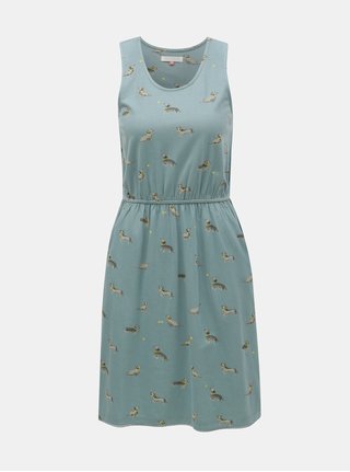 Rochie albastra cu model Brakeburn Sausage dog