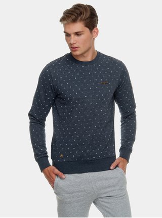 Tmavě modrá pánská mikina s drobným vzorem Ragwear Geron Organic