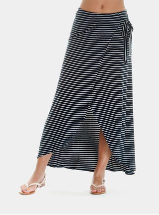 Tmavě modrá pruhovaná maxi sukně Ragwear Adelka
