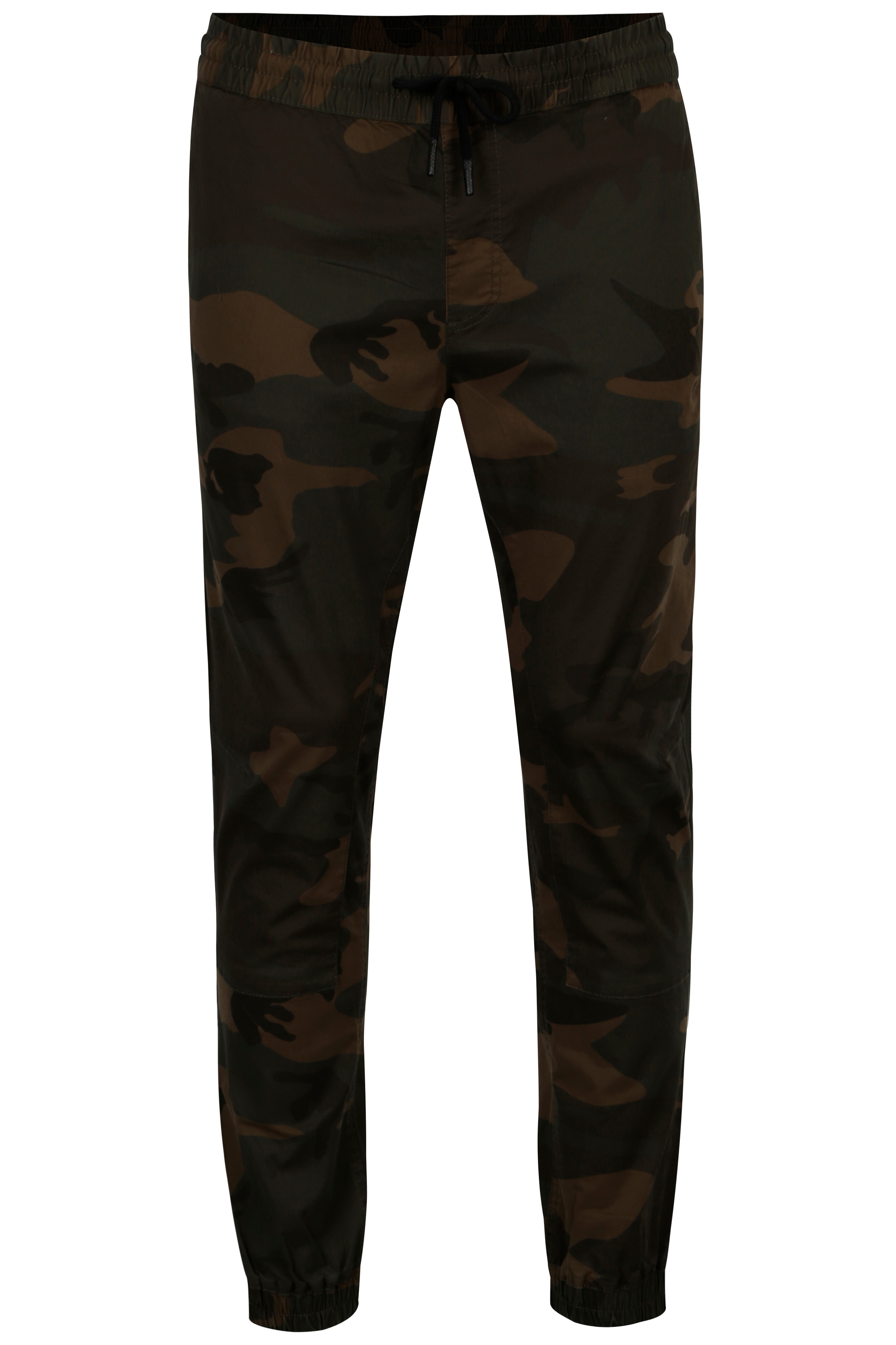 Tmavě zelené maskáčové kalhoty JJack & Jones Vega