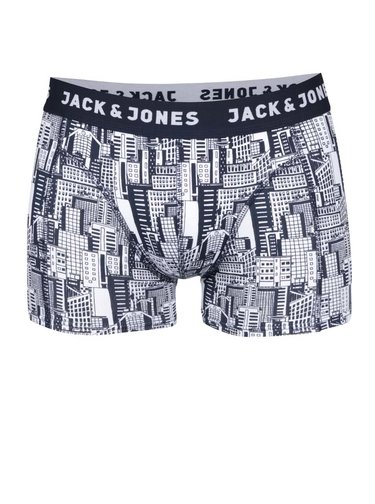 Súprava troch boxeriek v bielo-modrej farbe Jack & Jones Cambridge