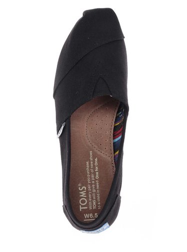 Espadrile negre pentru femei - TOMS Canvas Classic