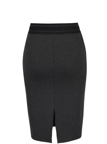 Tmavě šedá pouzdrová sukně s pružným pasem VERO MODA Storm