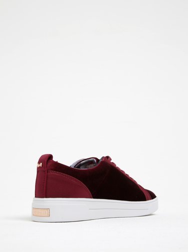Vínové sametové tenisky Ted Baker Kulei