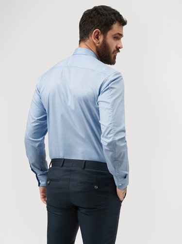 Camasa bleu slim fit pentru barbati - LABFRESH