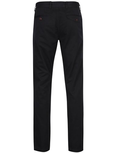 Pantaloni chino negri regular fit din bumbac - Barbour Neuston Twill
