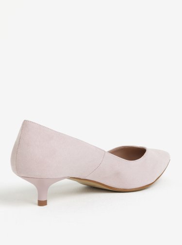 Pantofi roz deschis cu toc kitten - OJJU