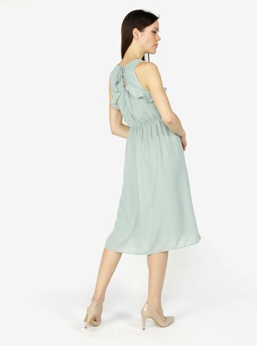 Mentolové šaty s volánmi VERO MODA Iris