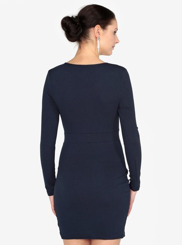 Rochie mini bleumarin cu croi suprapus AX Paris