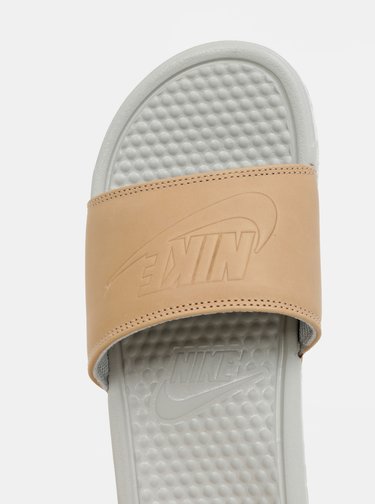 Papuci de dama bej-gri Nike Benassi