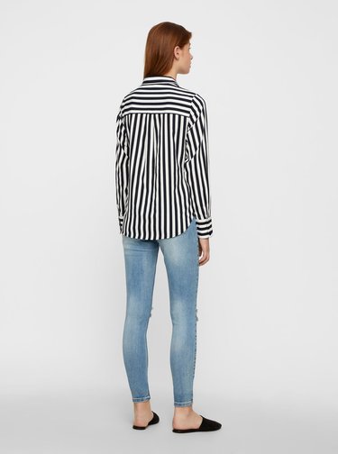 Modro–biela pruhovaná košeľa VERO MODA Nicky