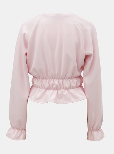 Růžový crop top ELVI