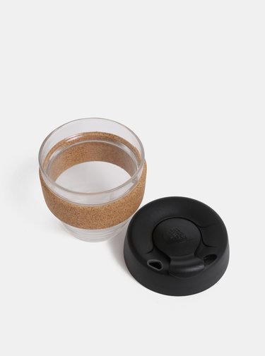 Černý skleněný cestovní hrnek KeepCup Brew small 227 ml