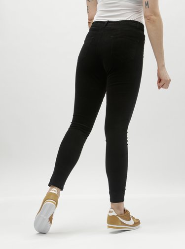 Černé manšestrové skinny kalhoty Miss Selfridge