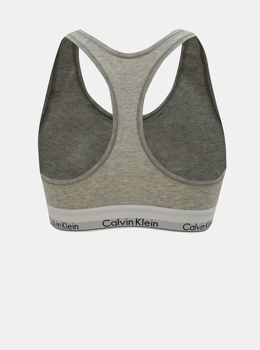 Šedá žíhaná podprsenka Calvin Klein Underwear