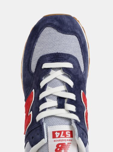 Pantofi sport barbatesti albastru inchis din piele intoarsa New Balance 574