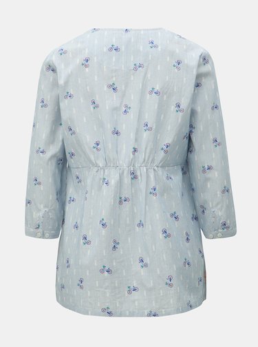 Bluza albastru deschis lejera cu model si nasturi Brakeburn