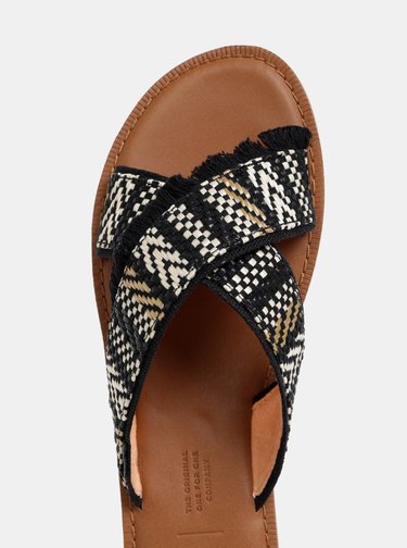 Papuci negri de dama cu model TOMS