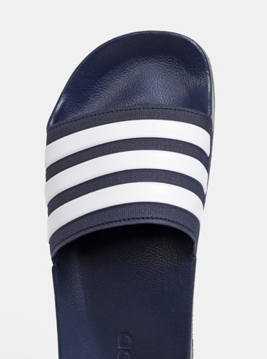 Tmavomodré pánske pruhované šľapky adidas CORE Adilette Shower