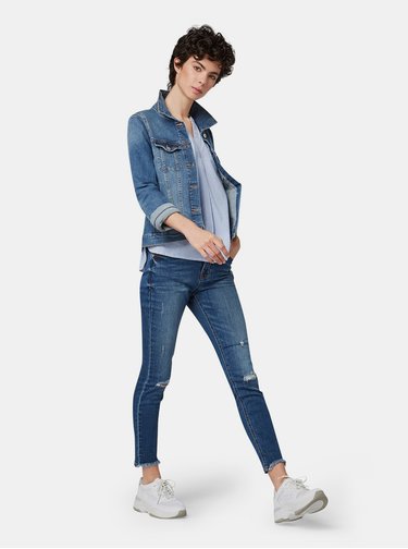 Svetlomodrá pruhovaná blúzka Tom Tailor Denim