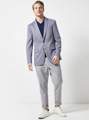 Modré melírované sako Burton Menswear London