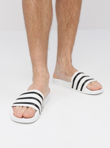 Biele šľapky adidas Originals Adilette
