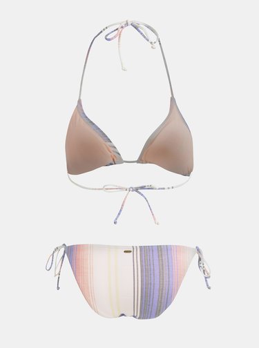 Costum de baie din 2 piese mov-roz in dungi de dama Rip Curl