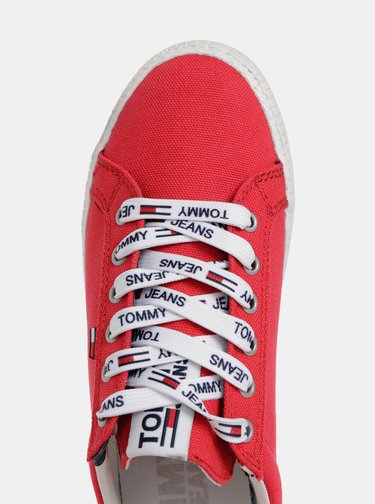 Červené dámske tenisky Tommy Hilfiger