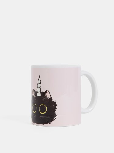 Růžový hrnek s motivem Butter Kings Shh I am unicorn